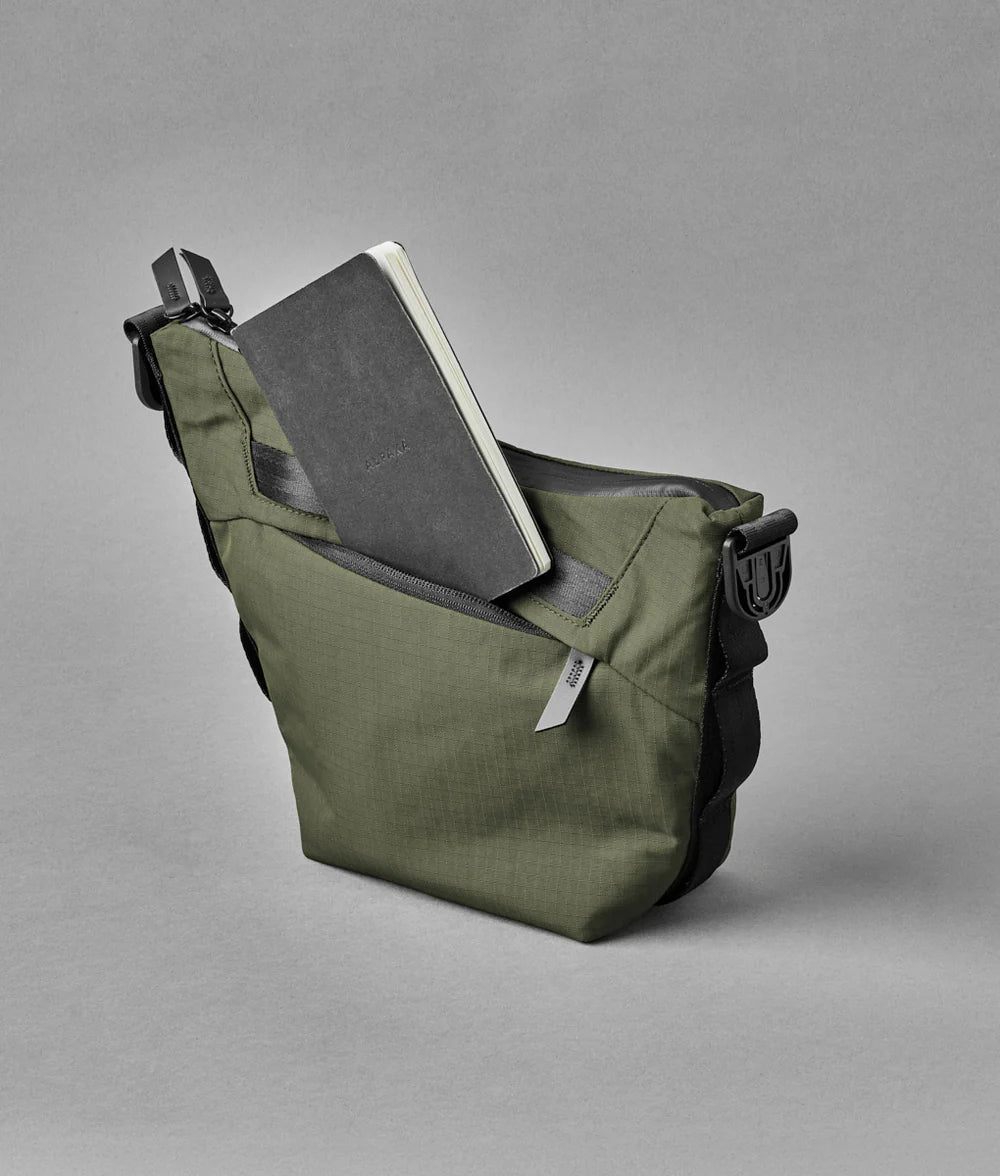 Alpaka Flow Satchel 側肩包
背面的拉鍊口袋足夠深,可容納 iPad mini(標準尺寸版本)