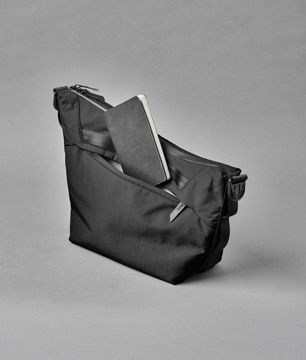 Alpaka Flow Satchel 側肩包
背面的拉鍊口袋足夠深,可容納 iPad mini(標準尺寸版本)